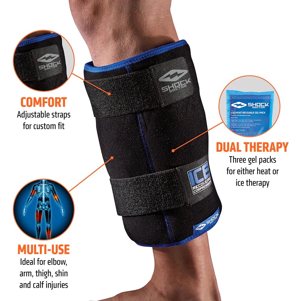 Shock Doctor Blue and Black Reusable Ice/Heat Therapy Wrap